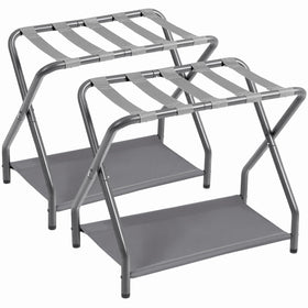 AMHANCIBLE luggage rack set of 2 foldable stands for guest room organization