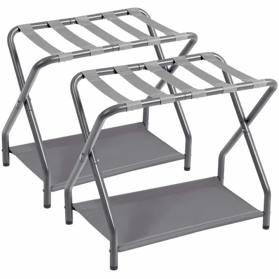 AMHANCIBLE luggage rack set of 2 foldable stands for guest room organization