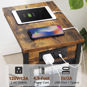 AMHANCIBLE two-table set used as compact laptop desk and snack tray