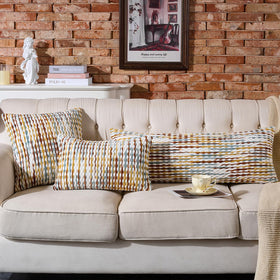 AmHoo brown pillow cover back view for balanced decor.