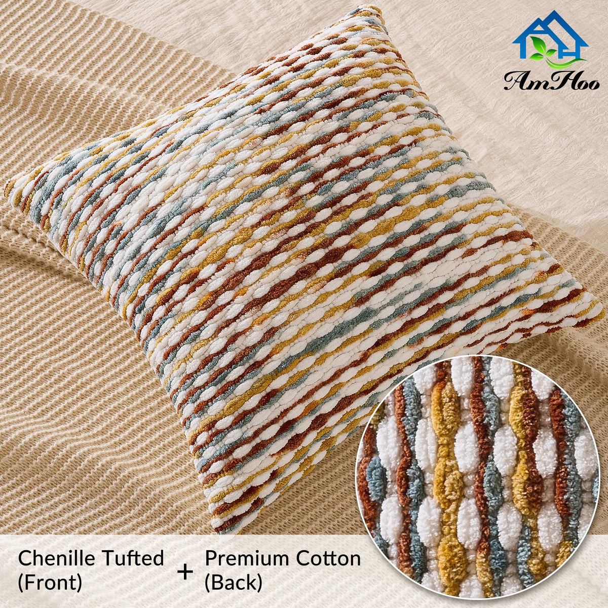 AmHoo tassel detail adds playful color accents.