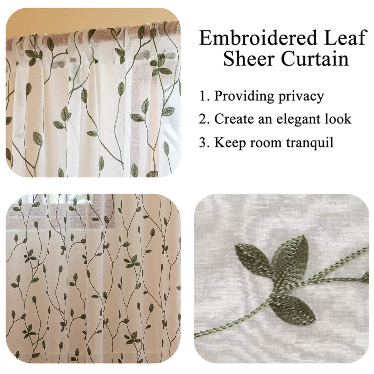 AmHoo leaf-drapery in living room; soft light diffusion and gentle privacy.