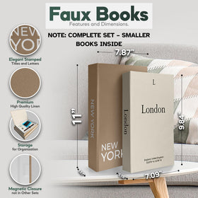 AMINALUX hidden-storage faux books provide discreet organization on coffee tables