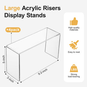 Aminigram clear acrylic shelf set offers easy, no-assembly organization.
