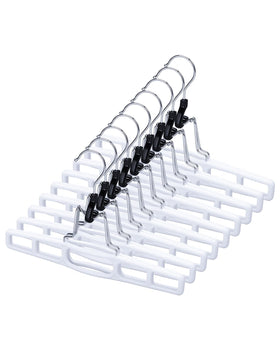 AMKUFO 12-pack pants hangers with slim profile for compact closet organization