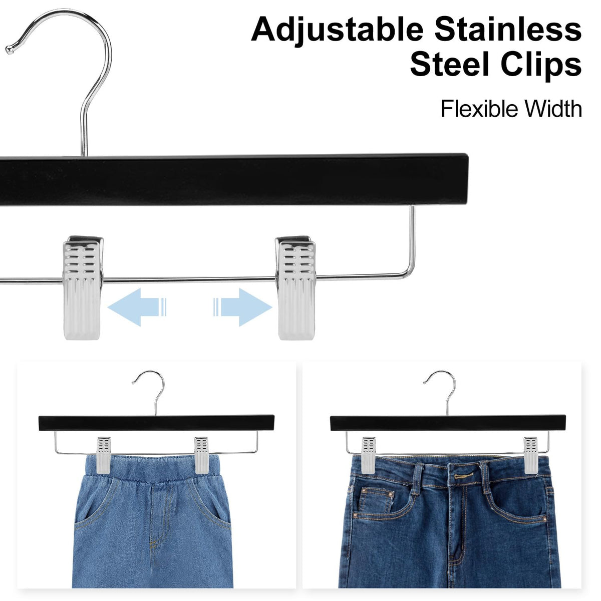 AMKUFO 360-degree swivel hook wooden hanger for easy orientation and access
