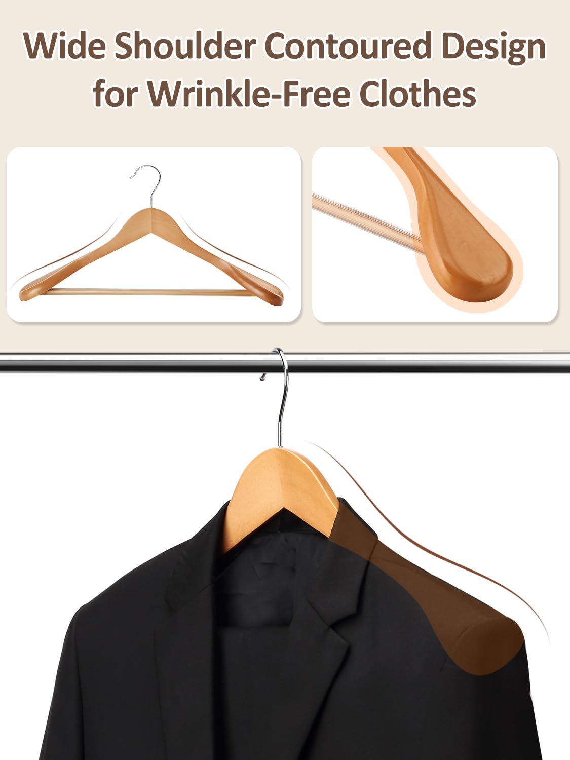 AMKUFO embedded screws provide a stronger structure for heavy garments.