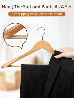 AMKUFO heavy-duty coat hangers in use organize wardrobe and support outerwear.