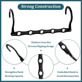 AMKUFO hanger used vertically to quadruple closet capacity