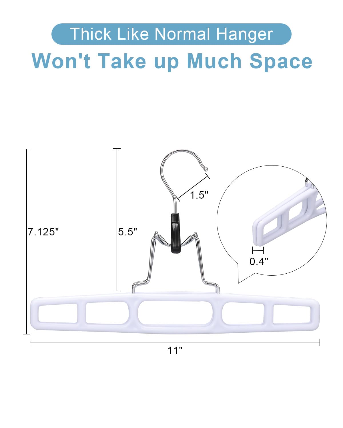 AMKUFO space-saving hanger profile fits tight closets without crowding.
