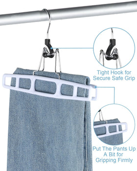 AMKUFO versatile hanger handles pants, skirts, towels, and shorts.
