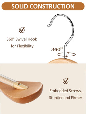 AMKUFO smooth finish with 360° swivel hook protects fabrics and offers easy adjustment.