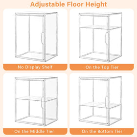 Amllas clear display case enhances visibility for home or office.