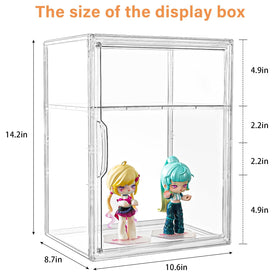 Amllas stackable display case design creates neat, expandable arrangements.
