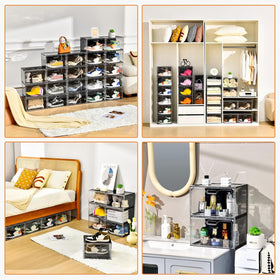 Amllas drop-side containers with magnetic doors for easy access.