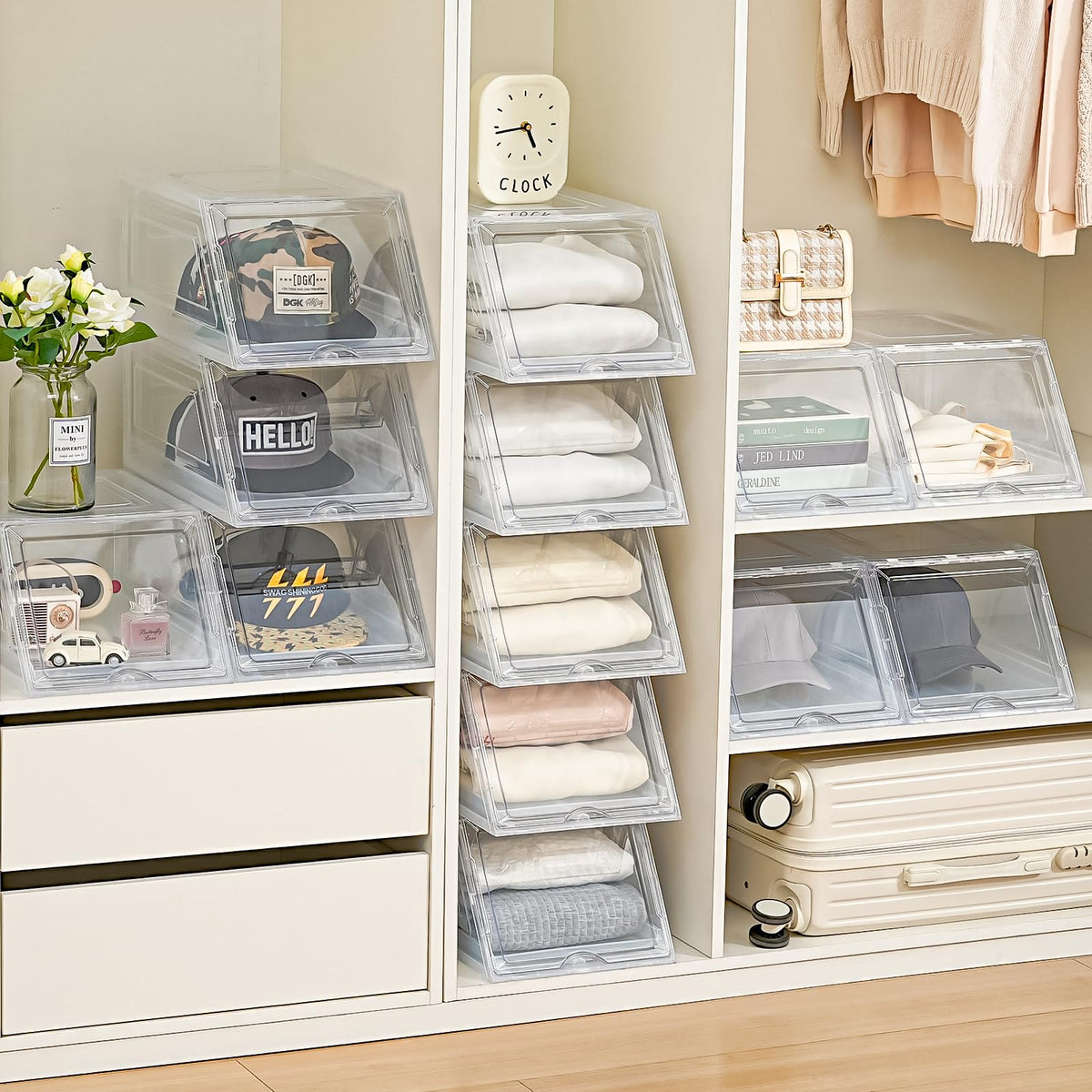 Amllas hat organizer in closet, desk, or under-bed setup