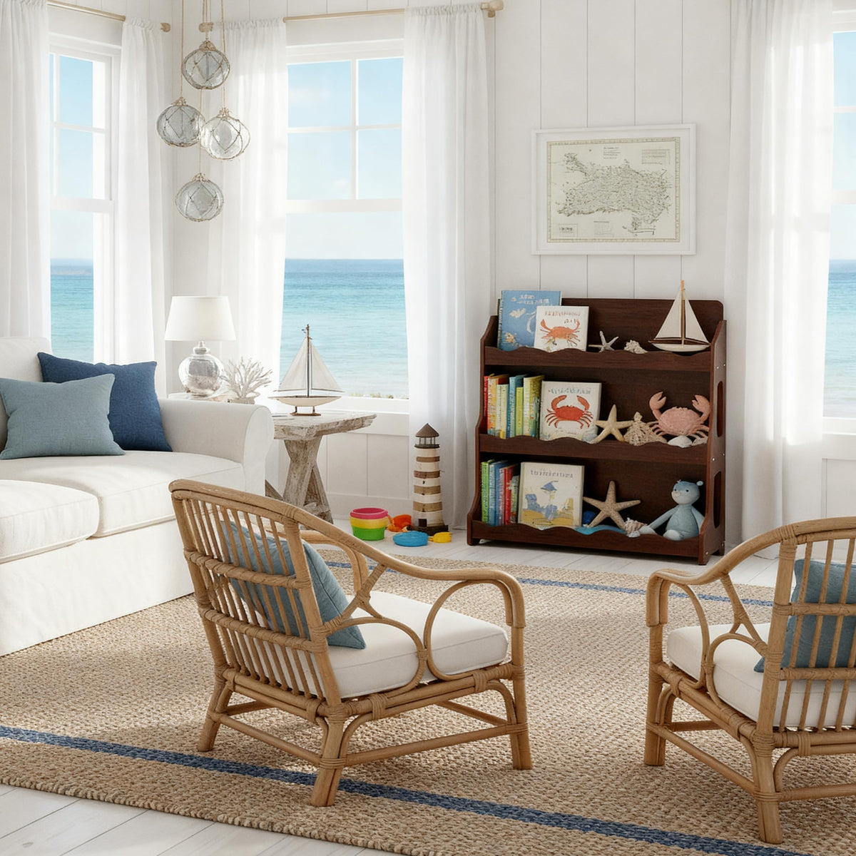 AMMEHOELA kids bookshelf dust-resistant finish keeps surfaces easy to wipe