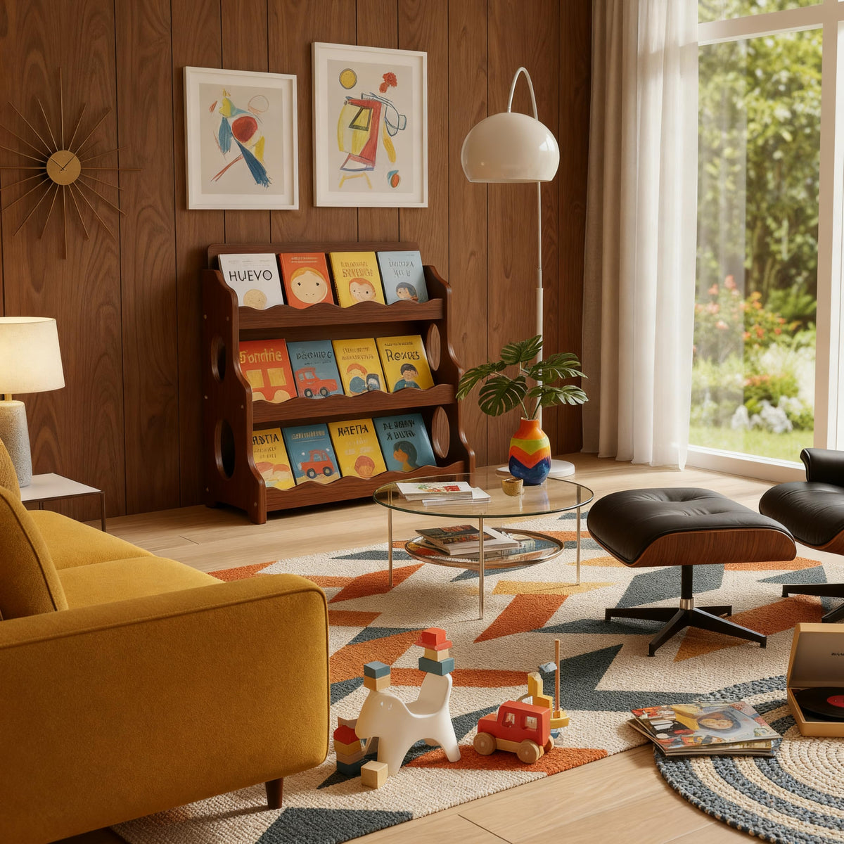 AMMEHOELA kids bookshelf open shelves display books and toys neatly