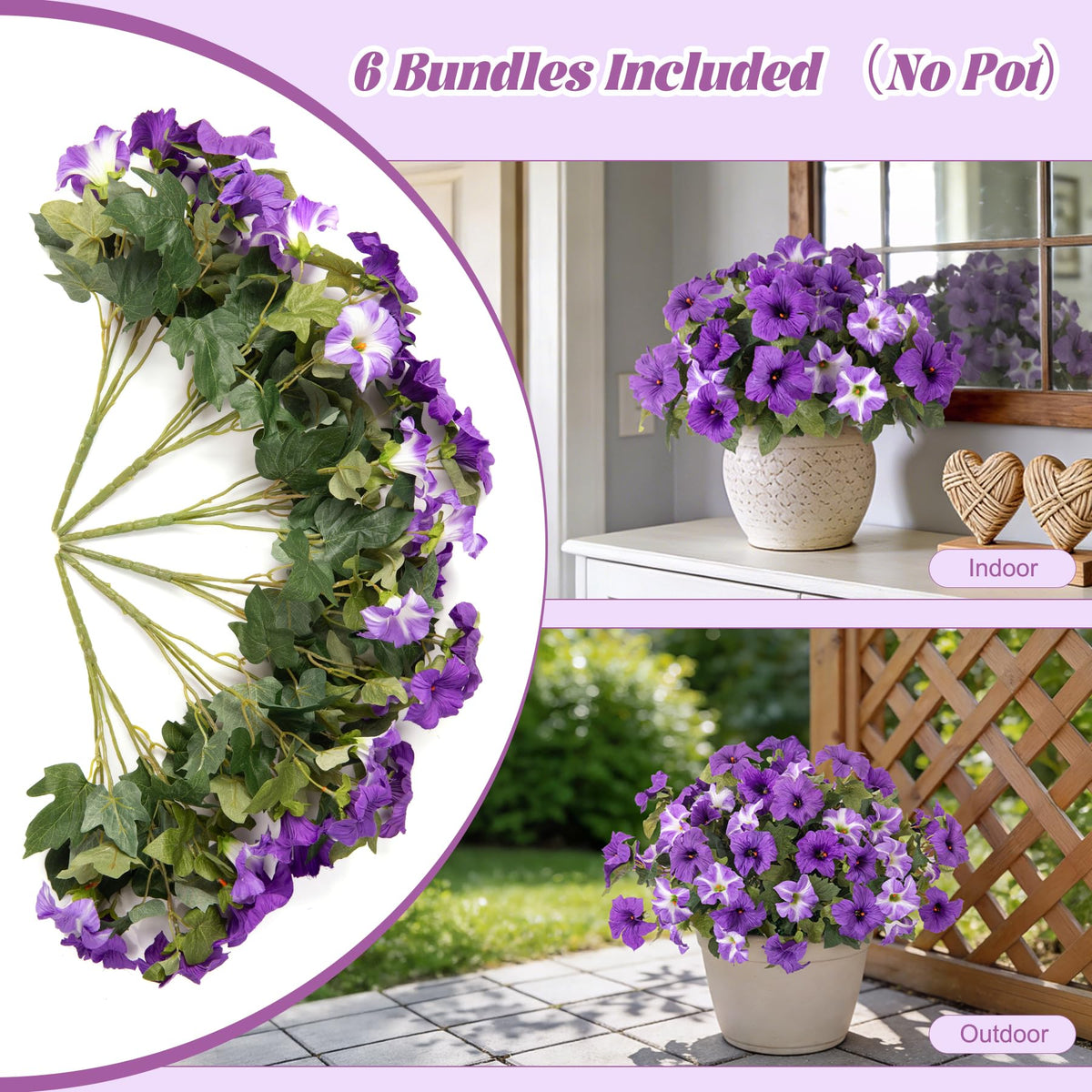 Ammyoo Indoor-outdoor decor featuring Ammyoo petunias