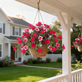 Ammyoo 2pcs azalea decor set for versatile porch or walkway.