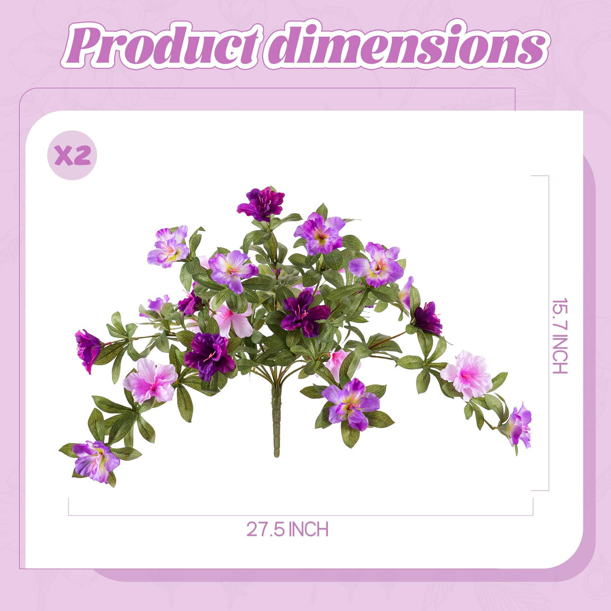 Ammyoo azalea outdoor flowers in a garden scene with UV-resistant durability.