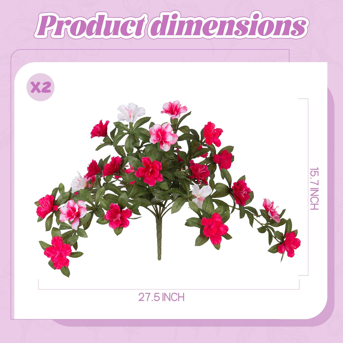 Ammyoo silk azalea flowers for garden brighten spaces year-round.