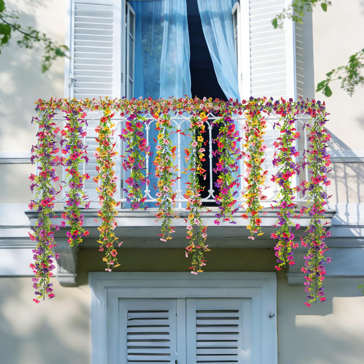 Ammyoo garland used as a photo backdrop for events and gatherings.