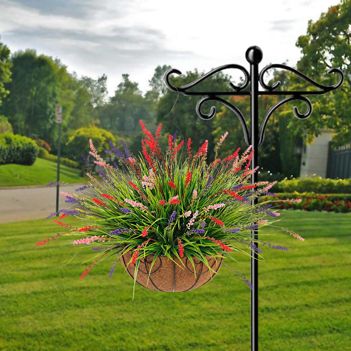 Ammyoo green artificial greenery enhances porch, garden, and patio decor