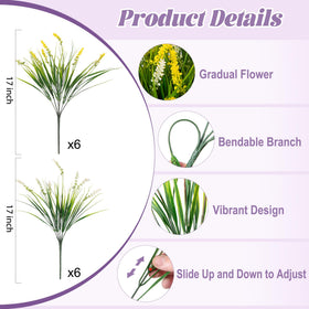 Ammyoo artificial monkey grass with adjustable stems for tailored garden accents.