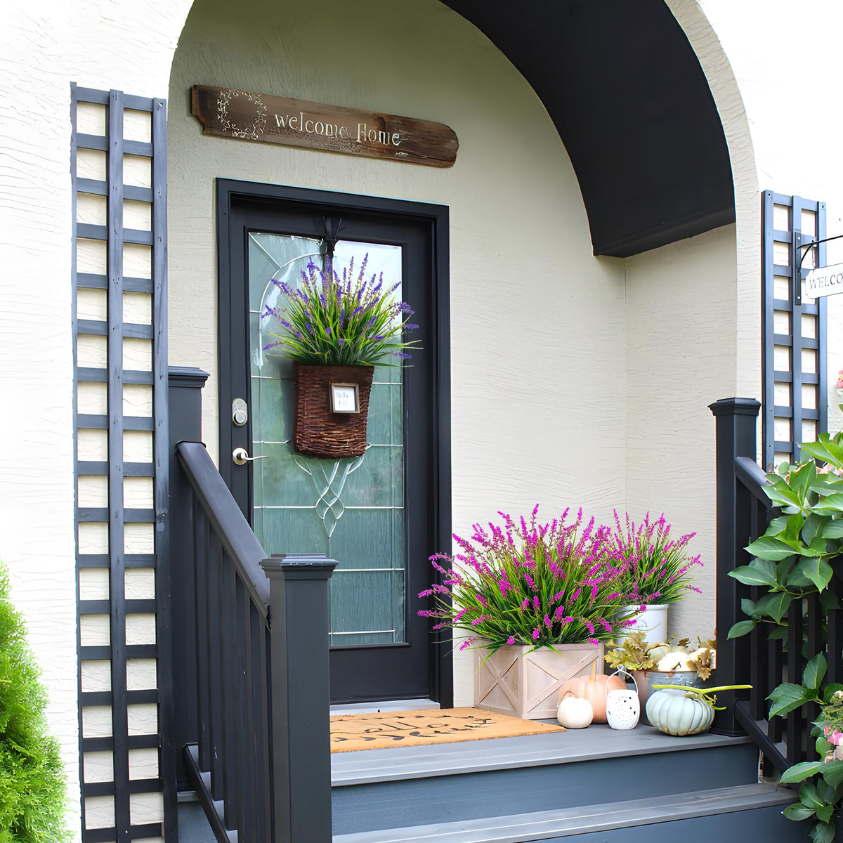 Ammyoo monkey grass front porch arrangement preview