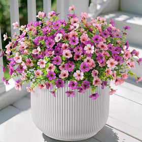 Ammyoo artificial mums bundle for front door adds color with UV resistance.