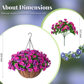 Ammyoo artificial petunia bloom close-up shows lifelike detail and color.