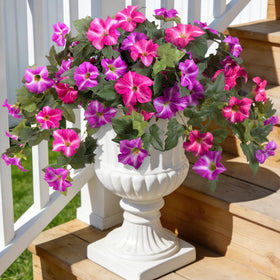 Ammyoo artificial petunias outdoor 2-pack for easy decorative setup