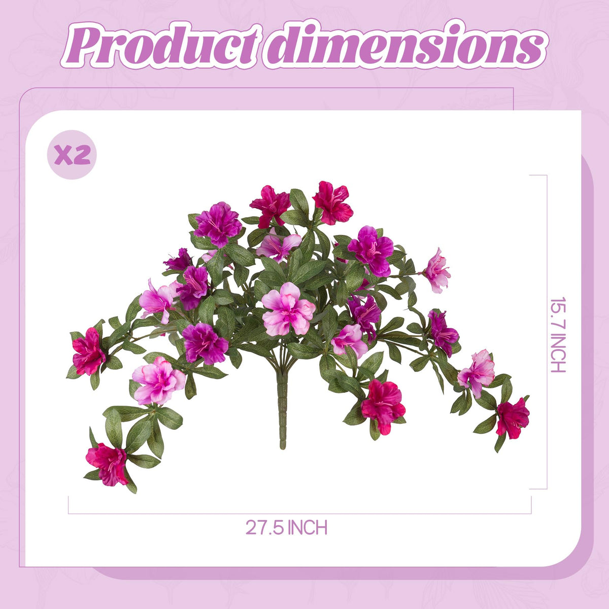 Ammyoo azalea porch display shows waterproof, fade-resistant petals.