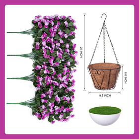 Ammyoo basket dimensions and chain provide clear size reference for porch planning.