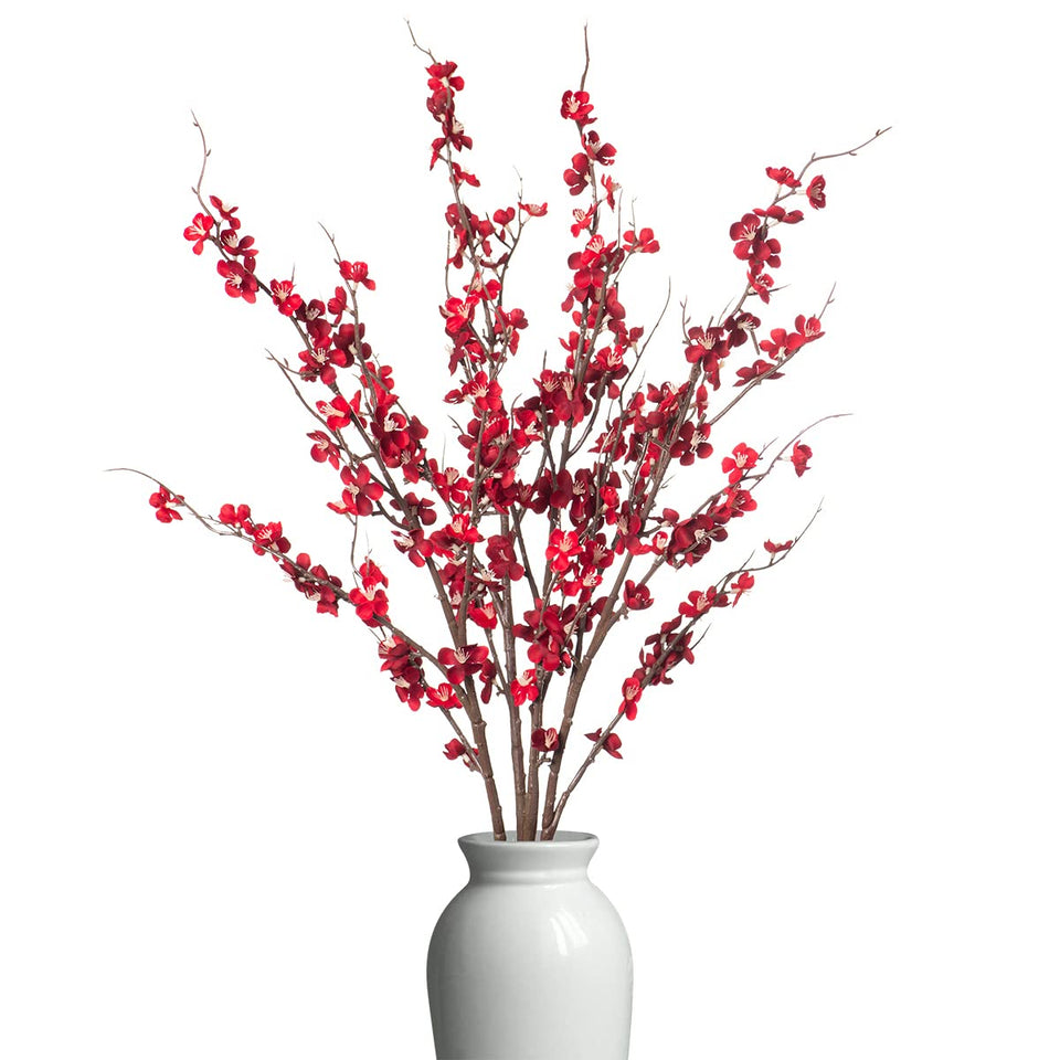 Ammyoo cherry blossom branches long stem display for elegant home decor