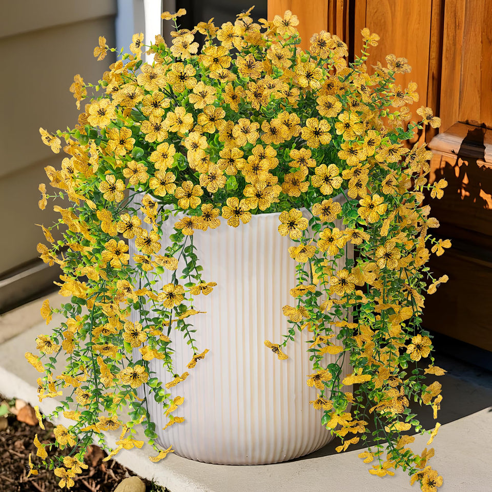 Ammyoo daisy hanging closeup yellow for porch charm.