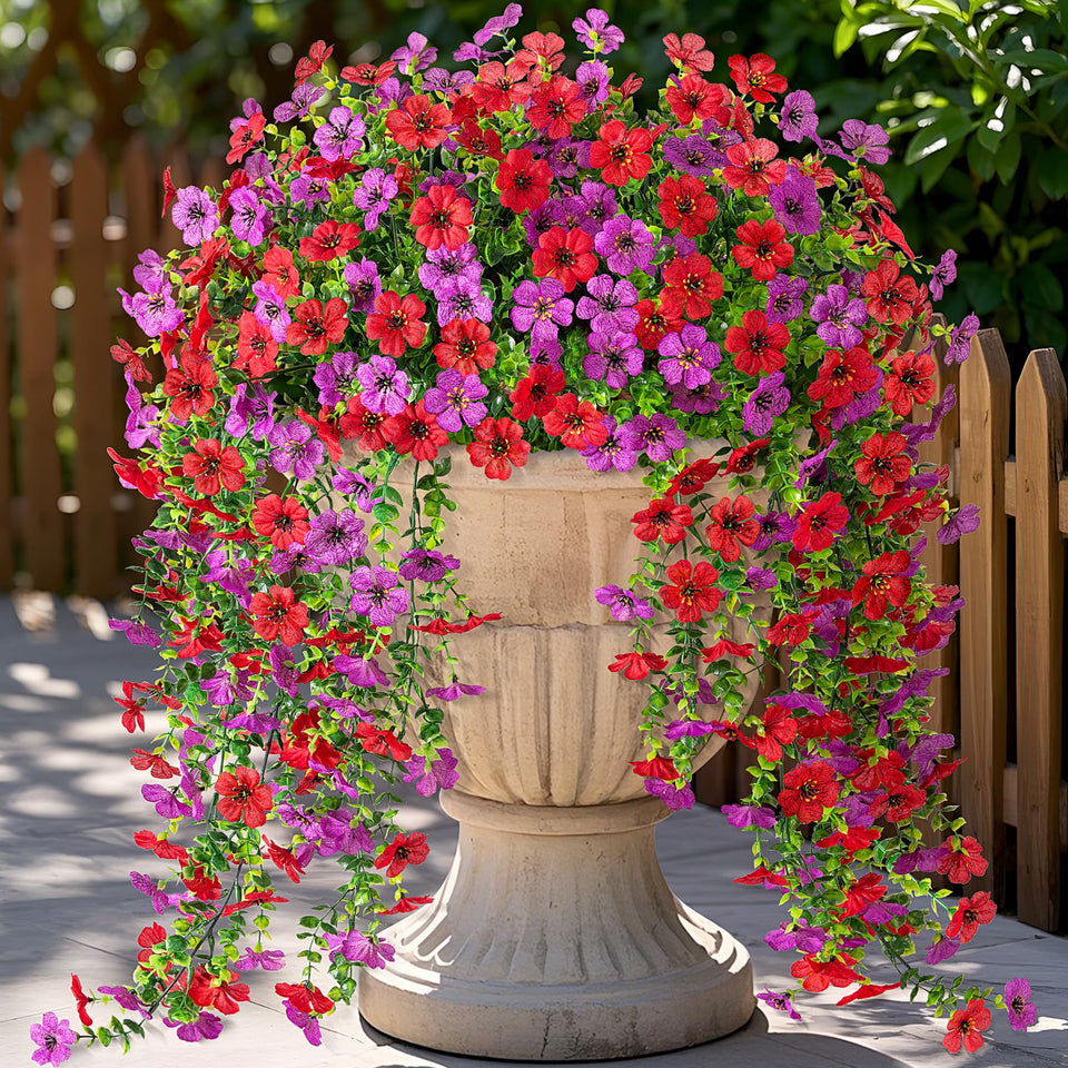 Ammyoo daisy hanging outdoor flowers add vibrant porch color and easy maintenance.