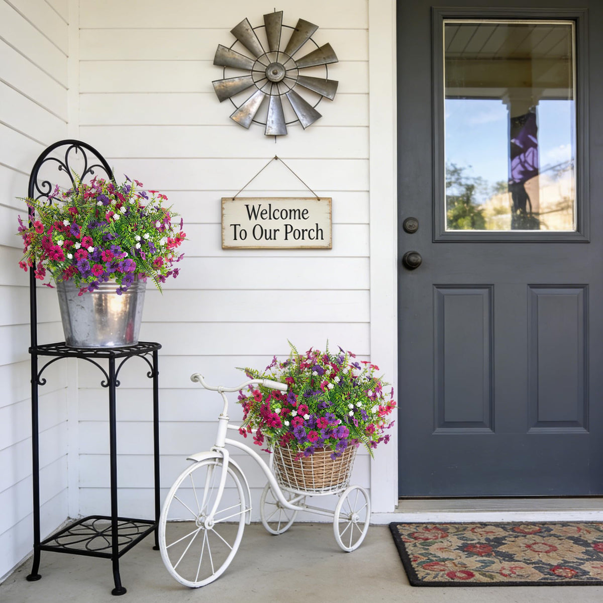 Ammyoo daisy with eucalyptus leaves lifelike petals ideal for décor