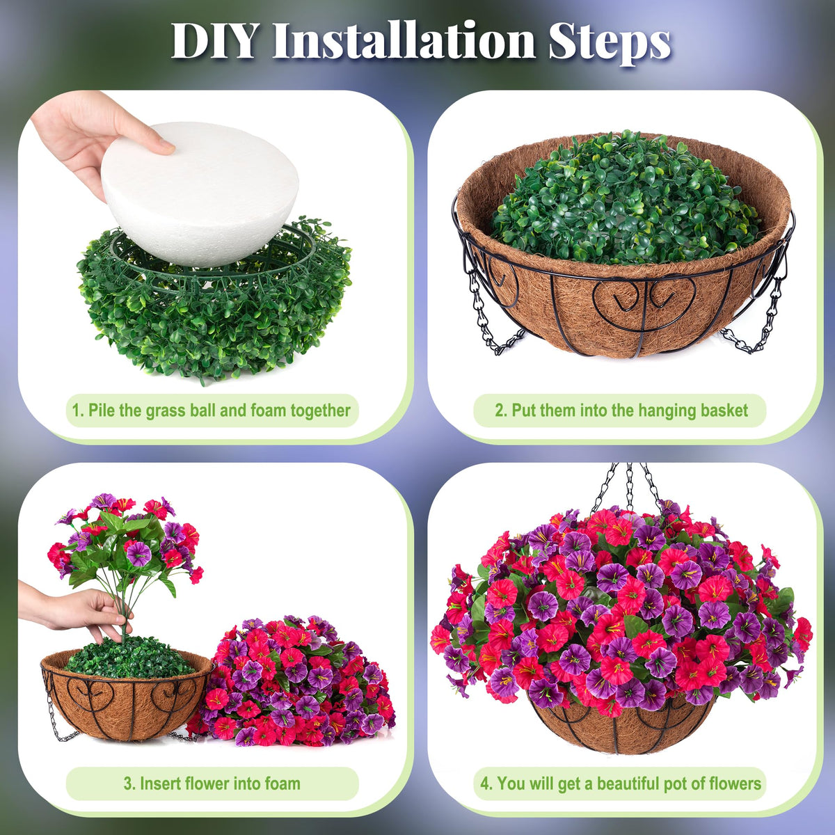 Ammyoo durable fake flowers stay looking fresh year after year