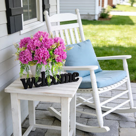 Ammyoo faux hydrangea plants for indoors and outdoor spaces.