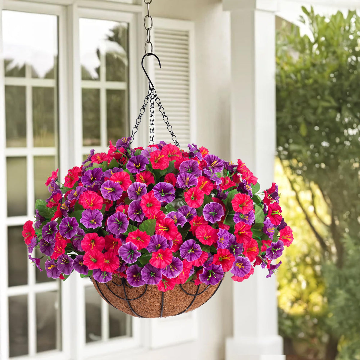 Ammyoo faux morning glory flowers offer lasting color with easy upkeep