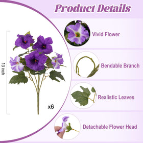 Ammyoo Faux petunias UV-resistant stems keep color in sun