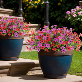 Ammyoo front porch bouquet adds inviting purple-red hues to exterior spaces.