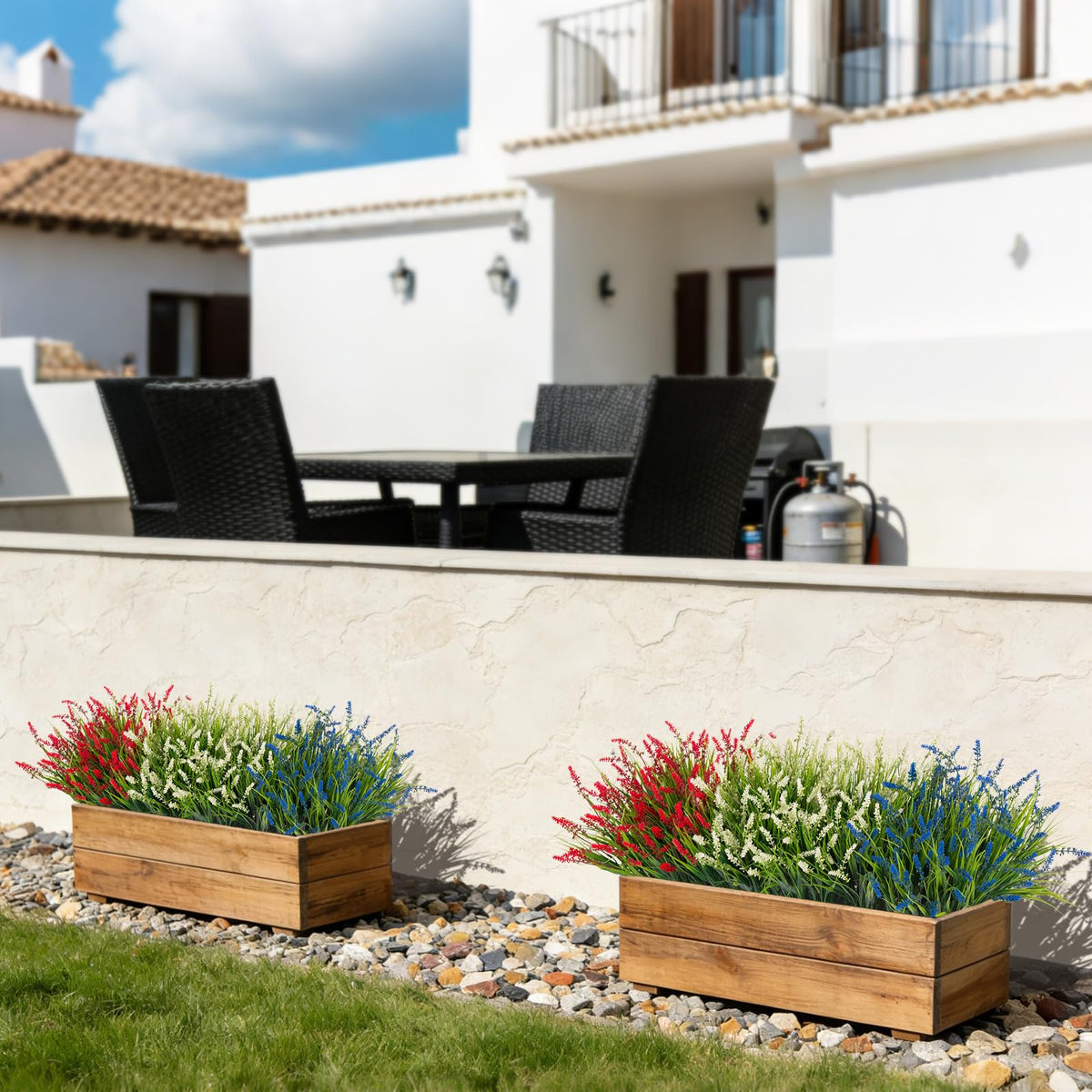 Ammyoo faux shrubs provide versatile decor for weddings and events.