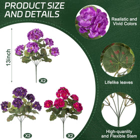 Ammyoo geranium branch detail highlighting the UV-resistant design