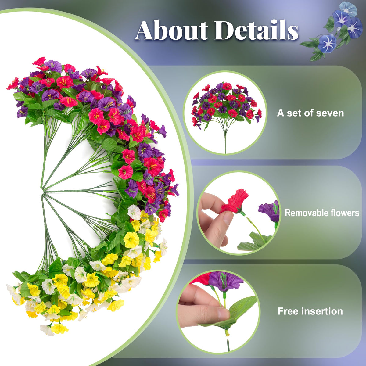 Ammyoo hanging-basket setup shows easy five-minute assembly for customizable floral displays.