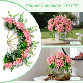 Ammyoo indoor hydrangea centerpiece evokes lifelike elegance for tables.