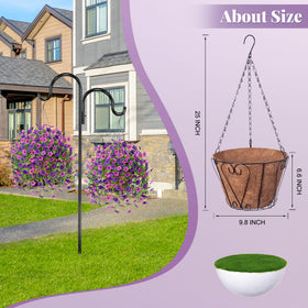 Ammyoo decorative basket with four daisy branches for easy setup.
