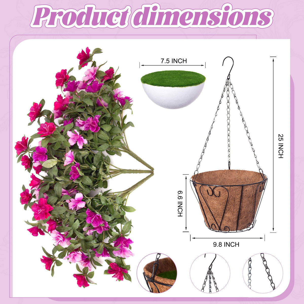 Maintenance-free floral arrangement requires no watering